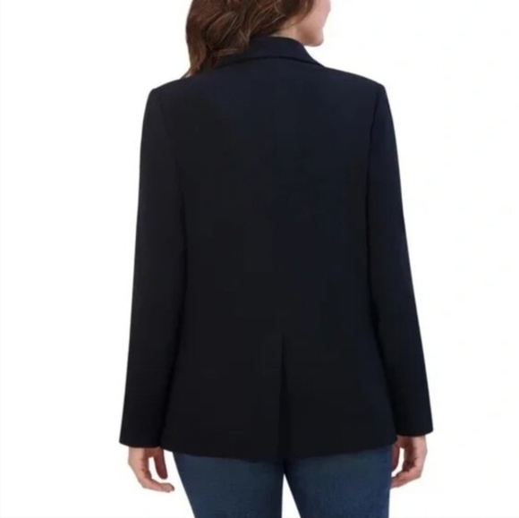 French Connection Classic Black Blazer Women's Small Suit Jacket Modern NWT - Picture 2 of 15